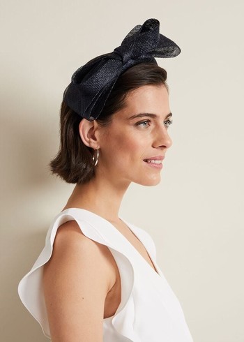 Phase Eight Bow Padded Hats Navy USA | 2650317-WN